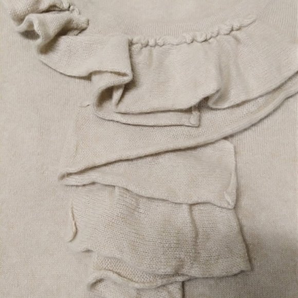 Talbots Signature Pure Cashmere Ruffled Front Sweater Size XS - Picture 5 of 6